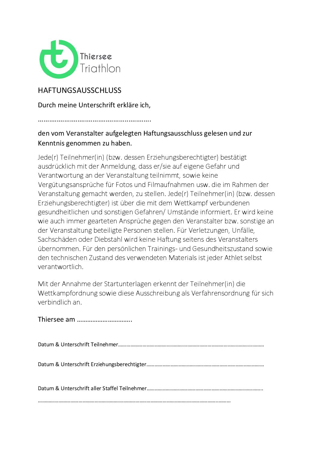 Haftungsausschluss