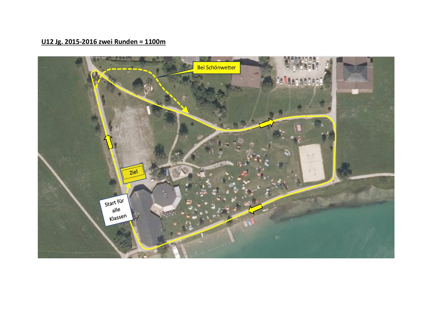 Thiersee Lauf Streckenplan U12 Thierseelauf